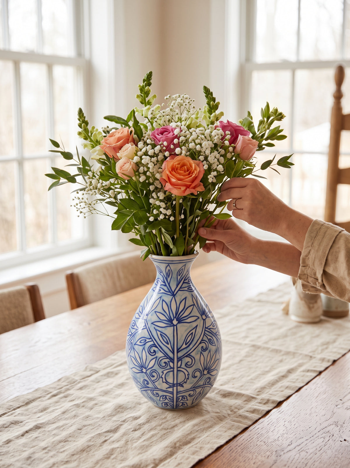 Talavera Oasis Ceramic Vase