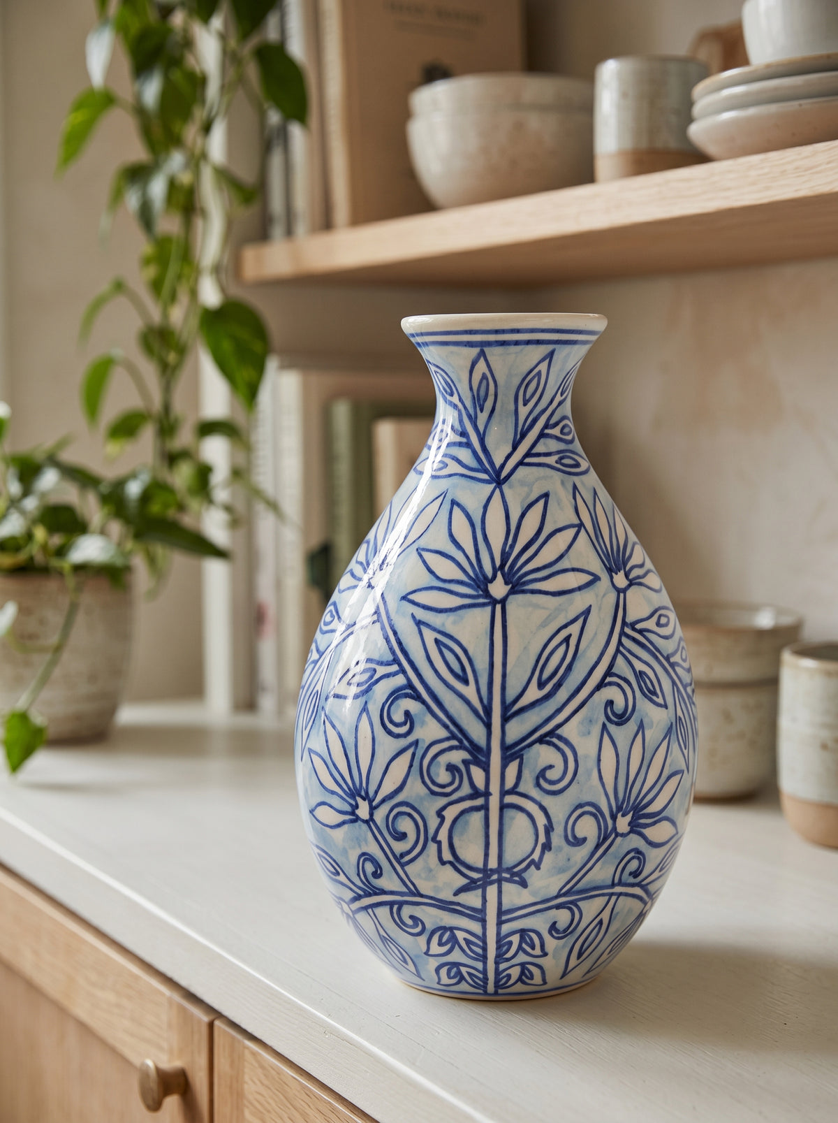 Talavera Oasis Ceramic Vase