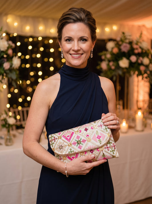 Embroidered Sutra Clutch