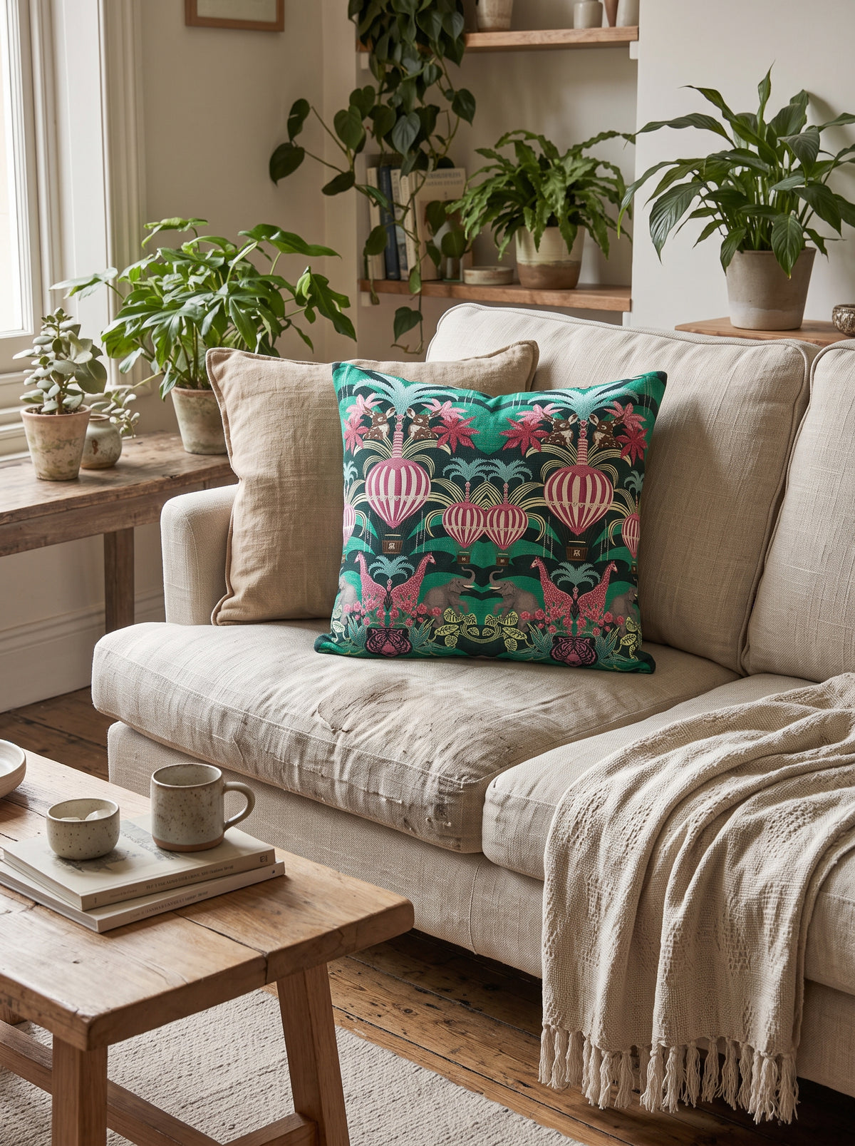 The Vayu Balloon Safari Cushion