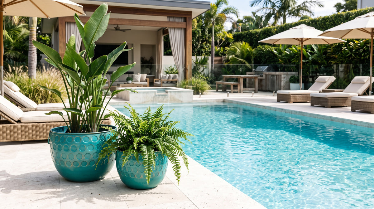 Aqua Chakra Planter Set