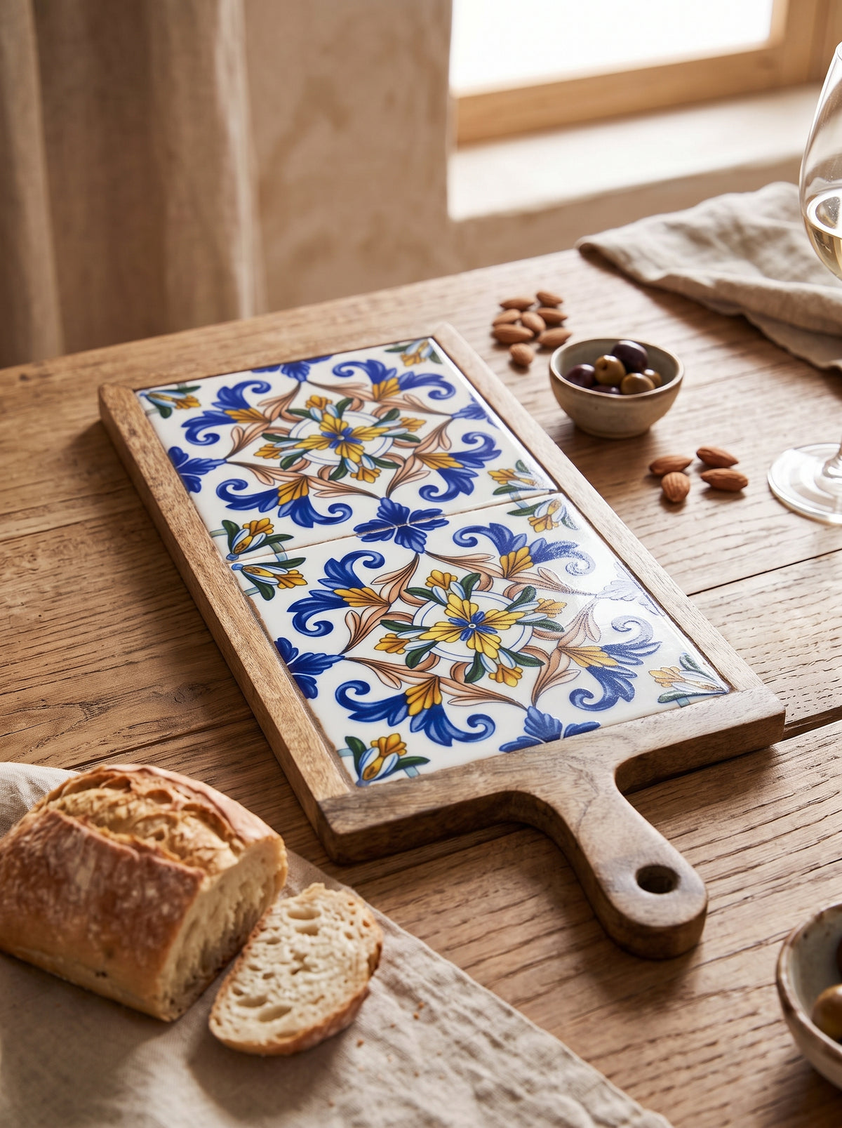 Royal Azulejo Double Tapas Board