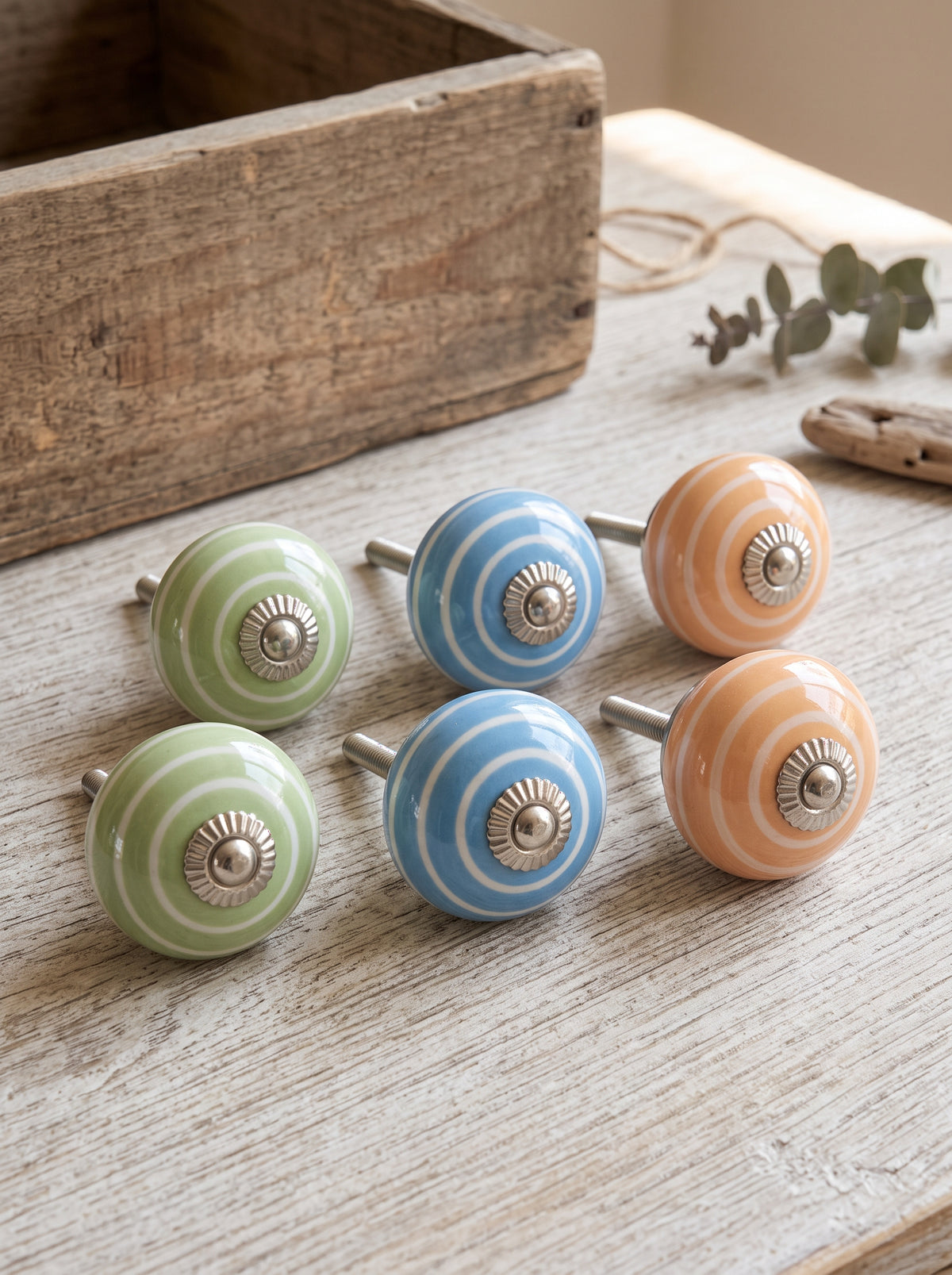 The Capri Pastel Ceramic Knob Set