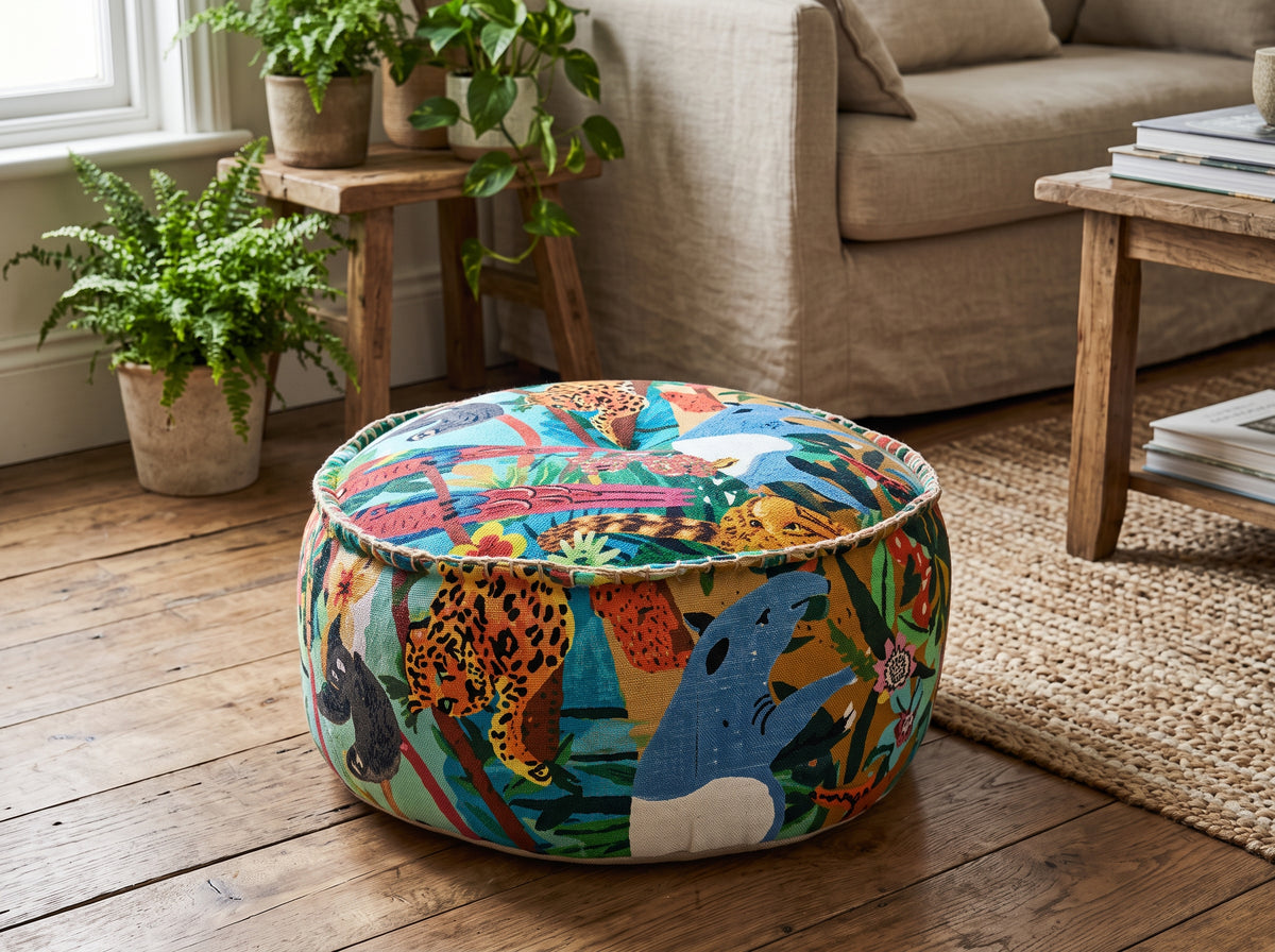 The Aranya Jungle Floor Pouf