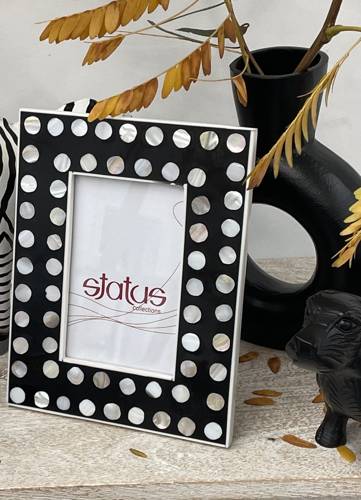 Large Polka Dot Bone Inlay Frame