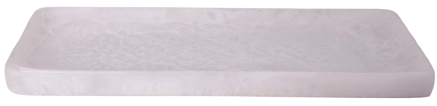 Pearl White Resin Platter