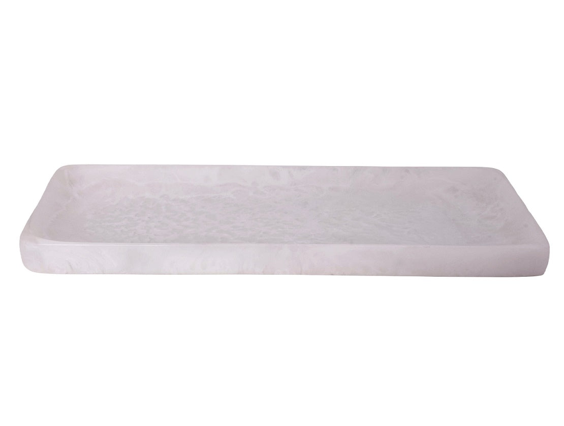 Pearl White Resin Platter