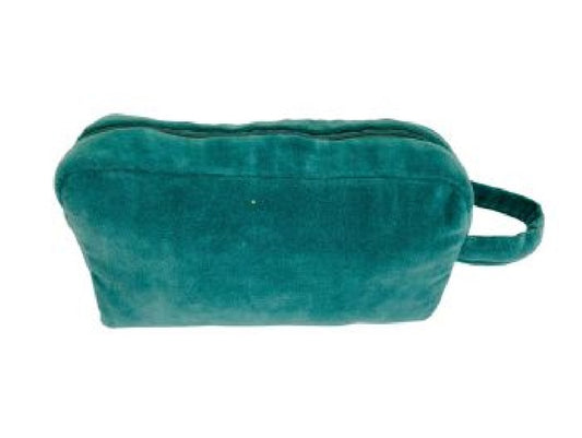 Velvet Cosmetic Pouch in Turquoise