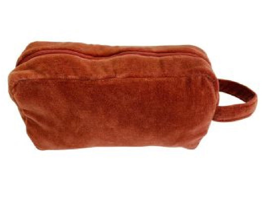 Velvet Cosmetic Pouch in Terracotta