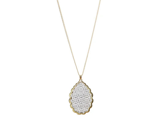 Gold rimmed intricate designed Necklace