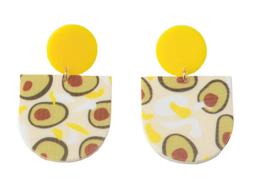 Circle design resin earrings