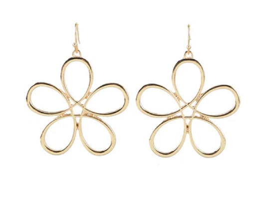Gold flower shaped Earring