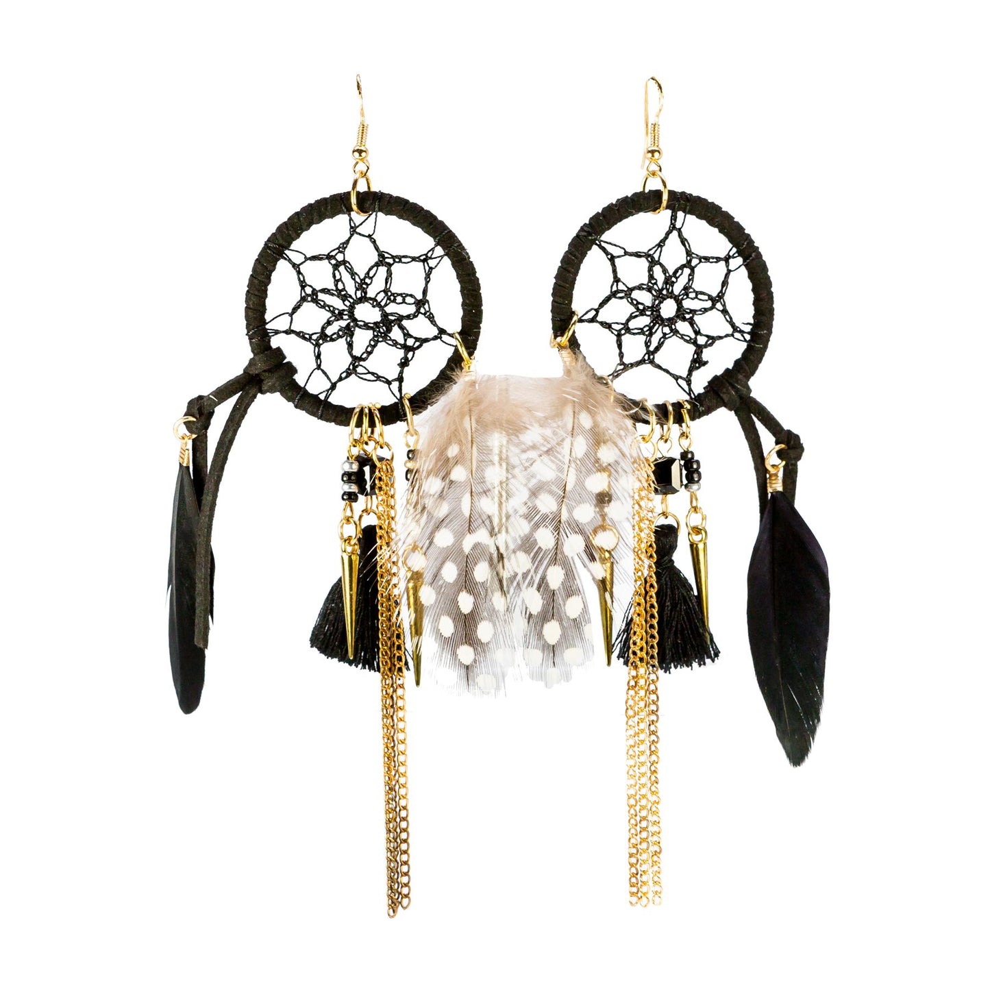 Dream Catcher Feather Earrings