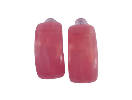Rose pink resin hoops