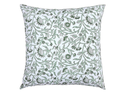 Milky Fern Traditional Block-Print Cushion