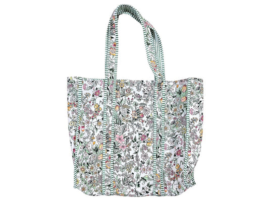 Liberty Digital Print Kantha Stitched Tote Bag