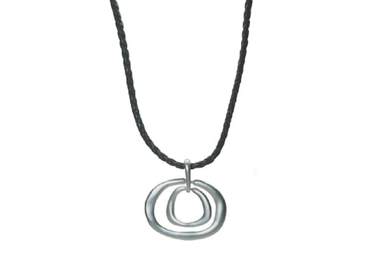 Matte Silver Eclipse Necklace