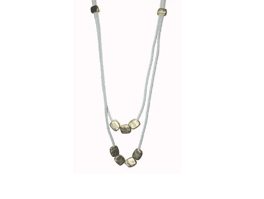 Elegant matt gold necklace