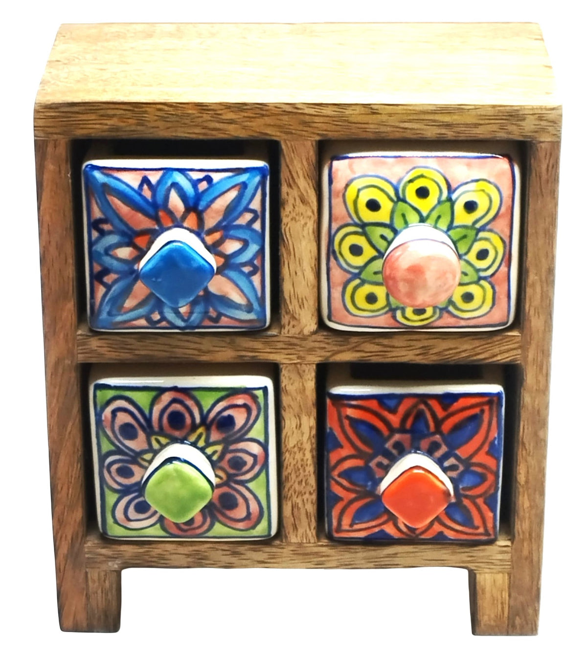 Vivid Boho Mini Chest with 4 Drawers