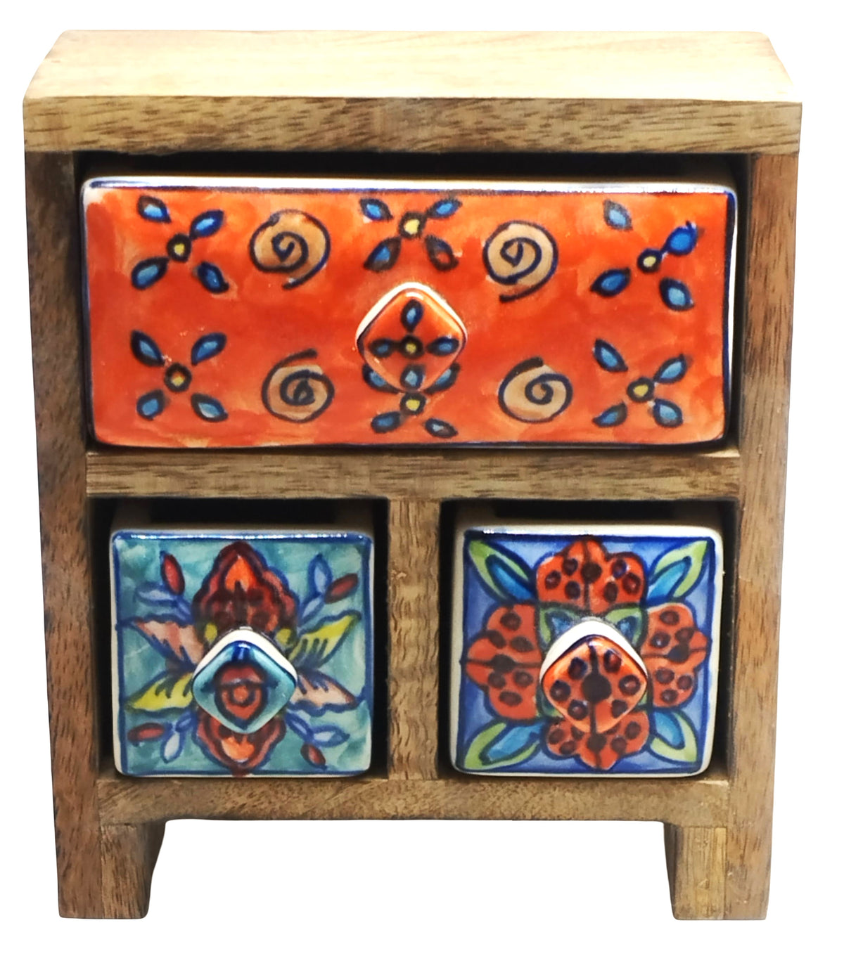 Vivid Boho Mini Chest with 3 Drawers