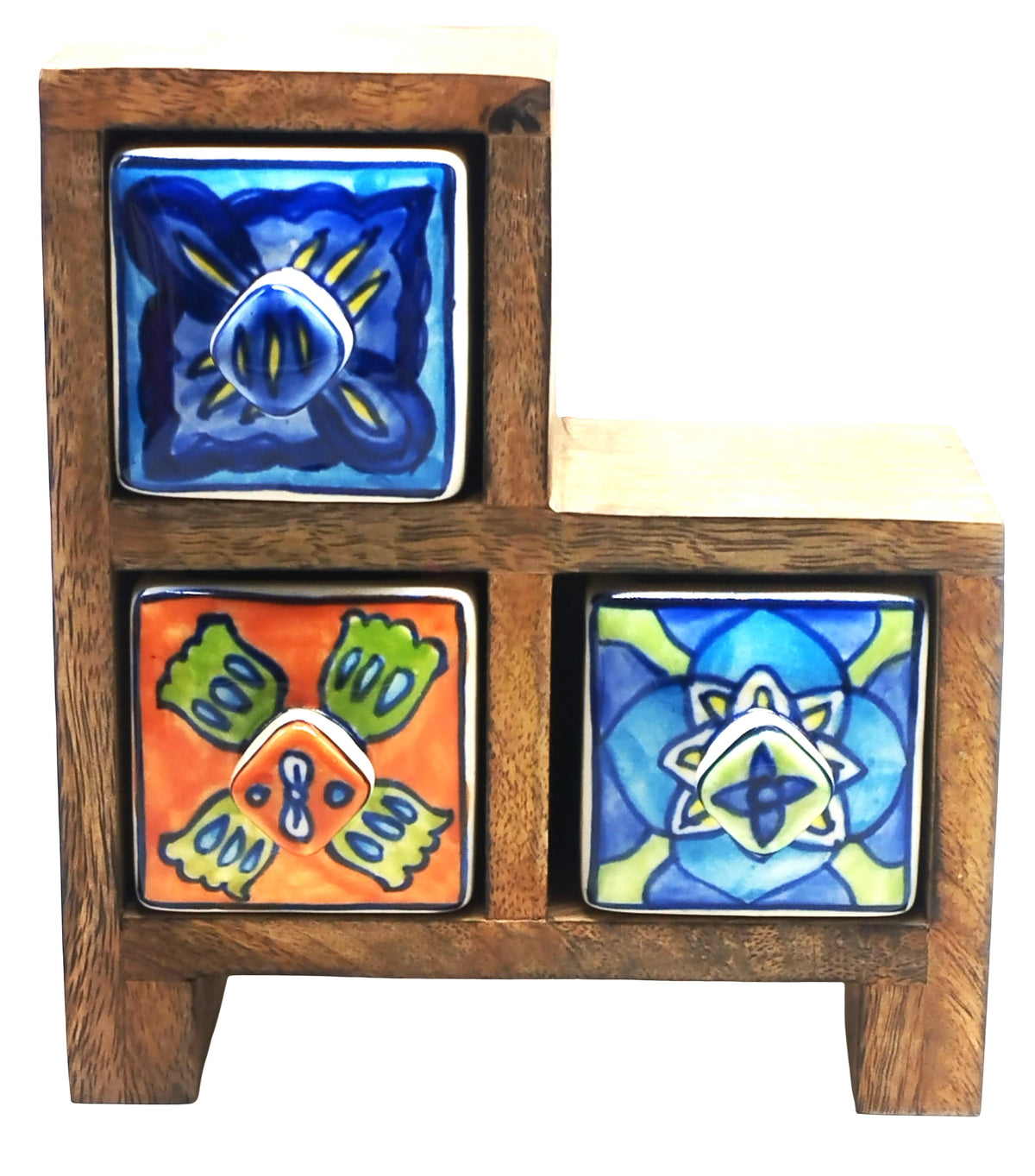 Vivid Boho Step Mini Chest with 3 Drawers