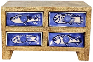 4 drawer fish design box