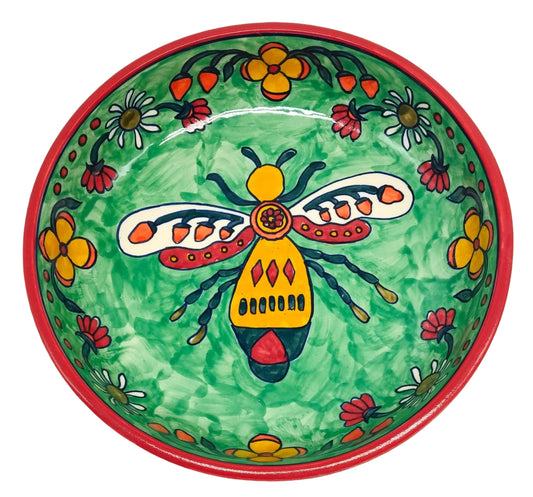 Hand-Painted Queen Bee Salad Bowl