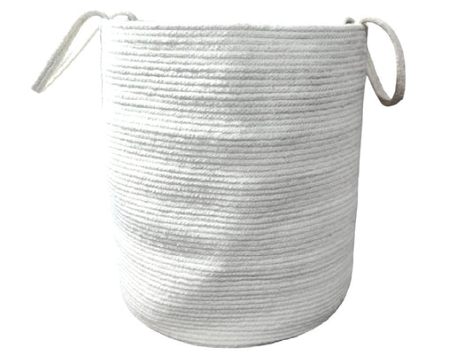 Large Cream Hand-woven Storage Basket