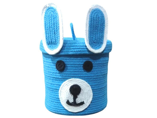 Blue Rabbit Hand-woven Storage Basket