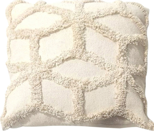 White woven cushion