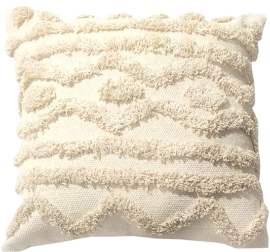 White woven line design cushion