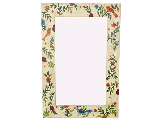 Hand-painted Chitrakar Bird Mirror