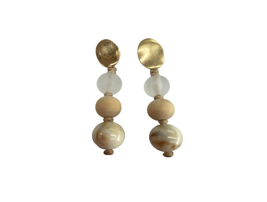 Resin, Wood & Stone Earrings