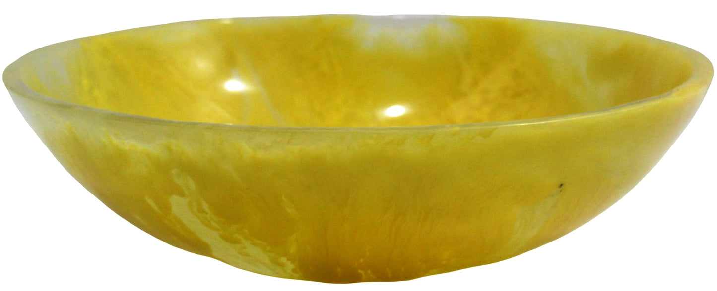 Lemon Yellow Resin Salad Bowl