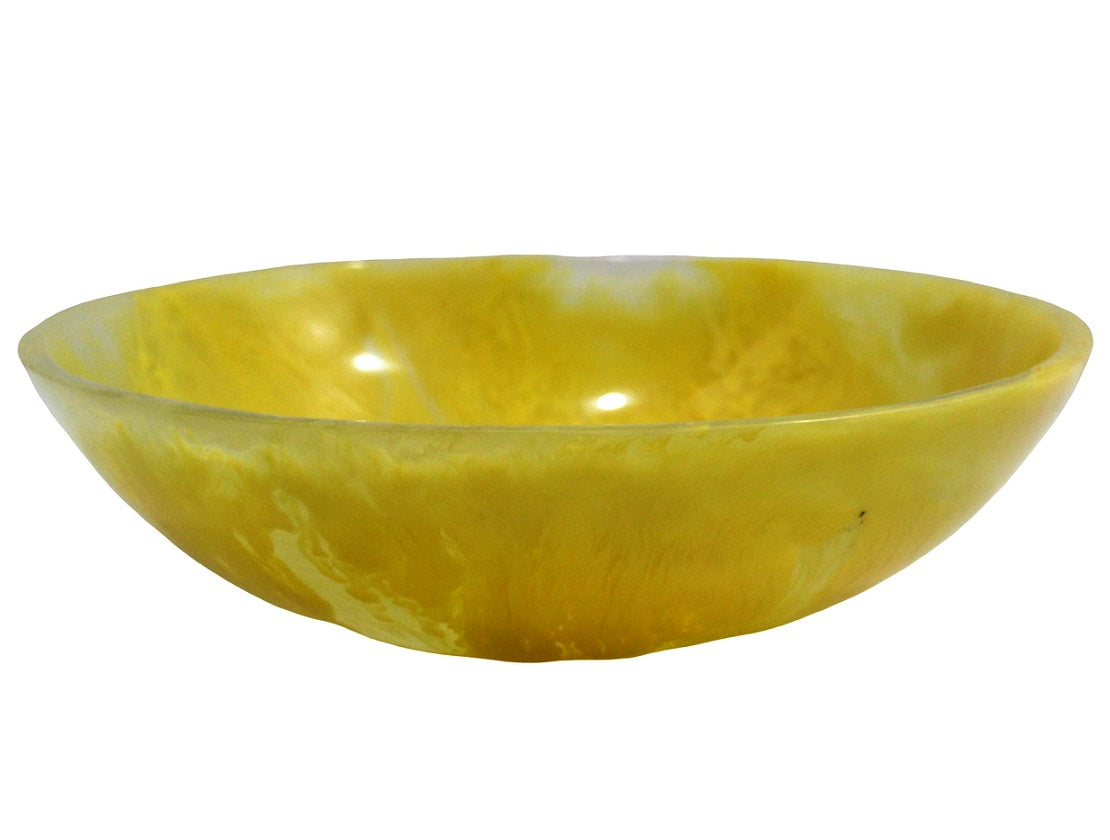 Lemon Yellow Resin Salad Bowl
