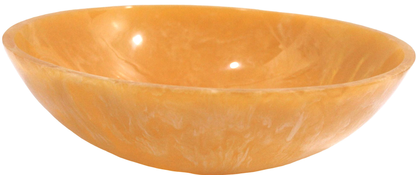 Amber Resin Salad Bowl