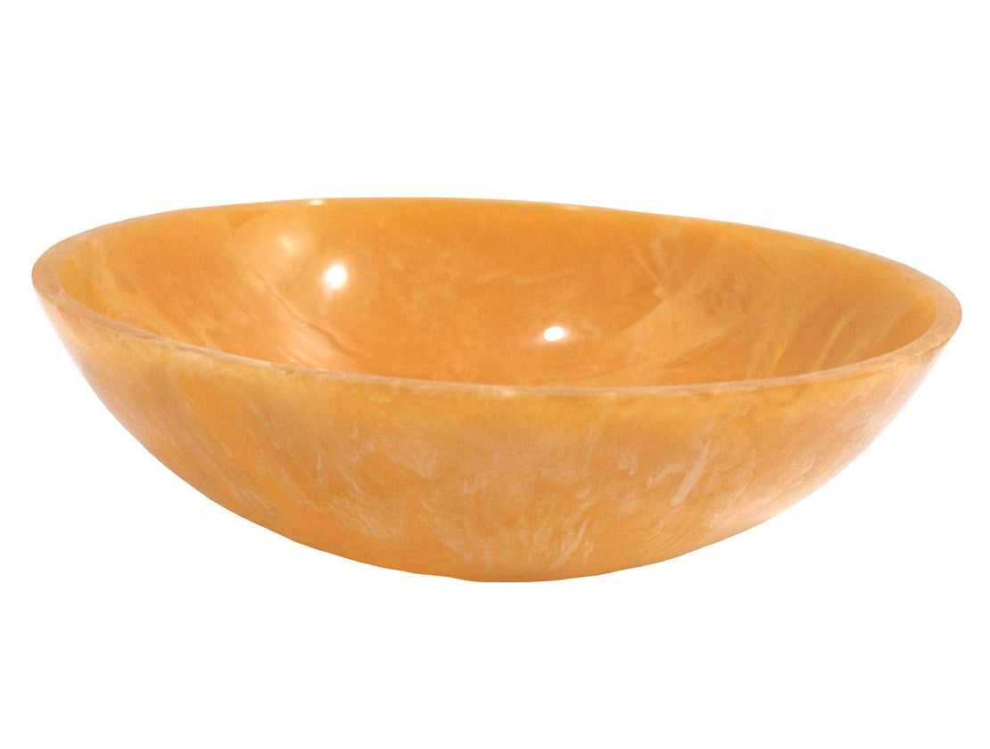 Amber Resin Salad Bowl