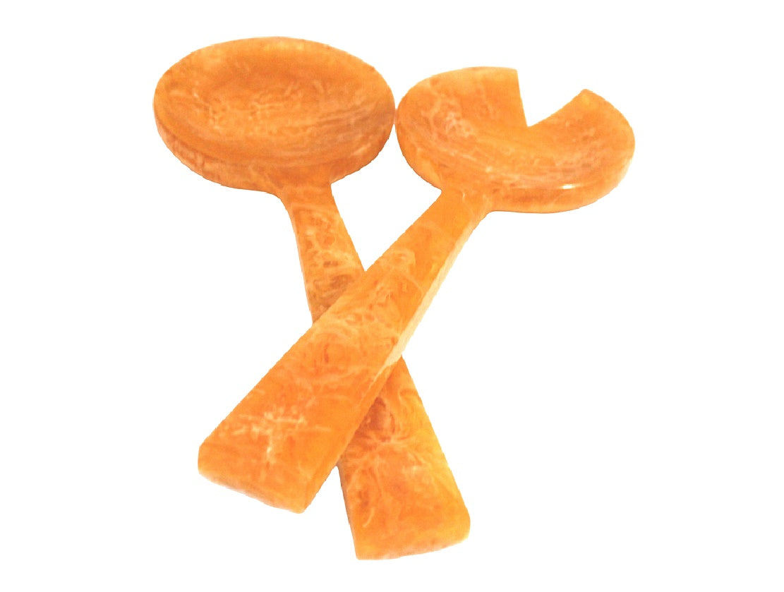 Amber Resin Salad Servers