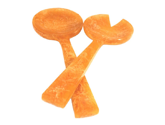 Amber Resin Salad Servers
