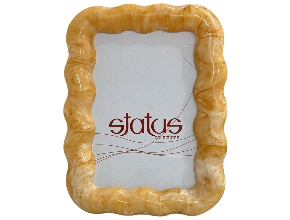 Aurelia Honey Resin Wavy Photo Frame