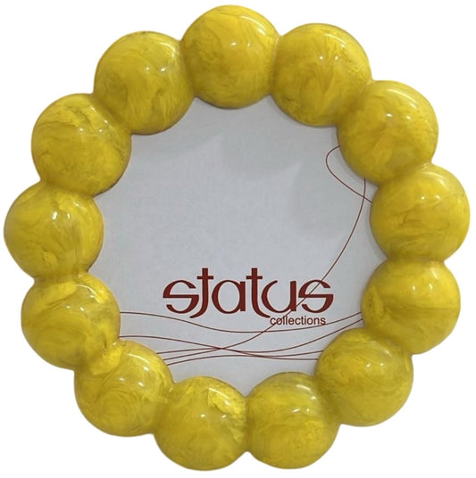 Soleil Marbled Yellow Resin Bubble Frame