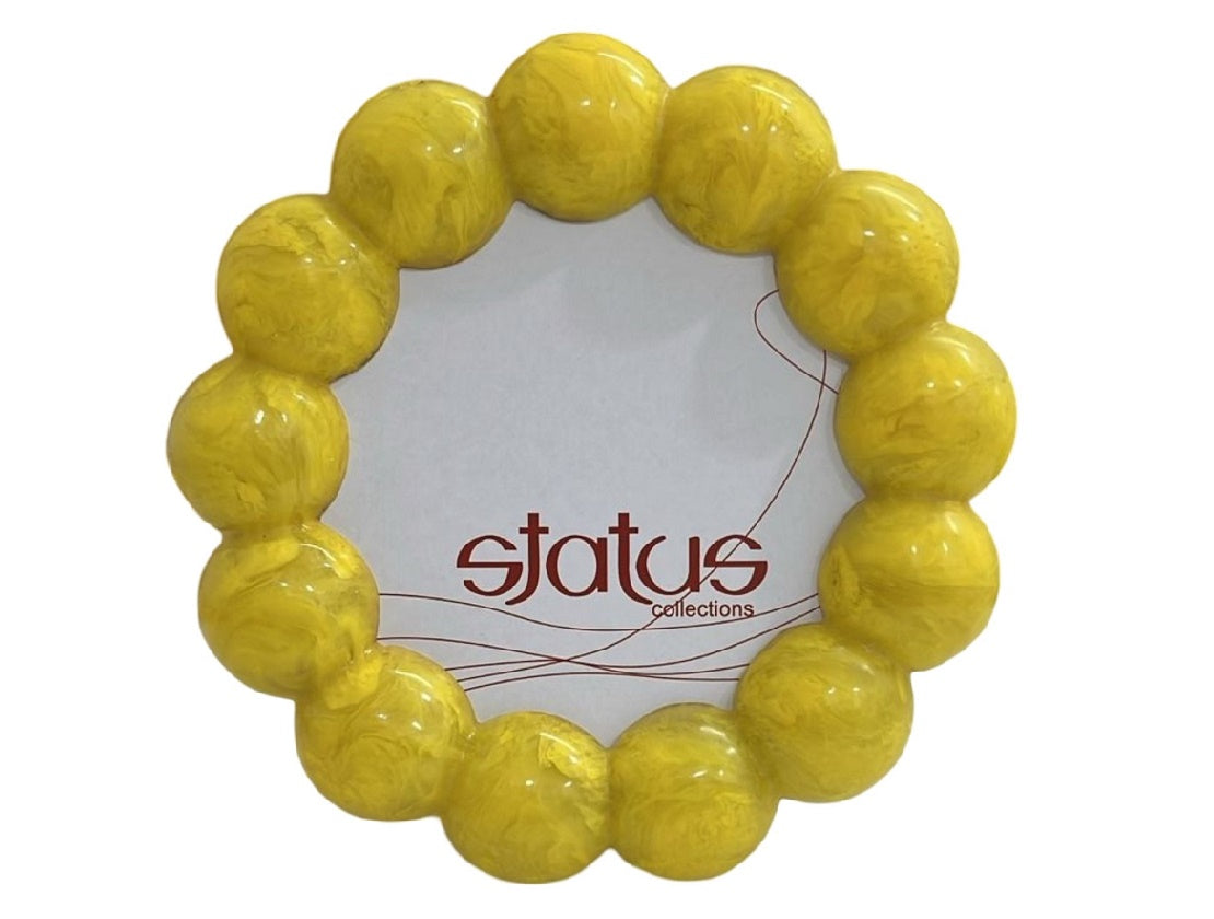 Soleil Marbled Yellow Resin Bubble Frame