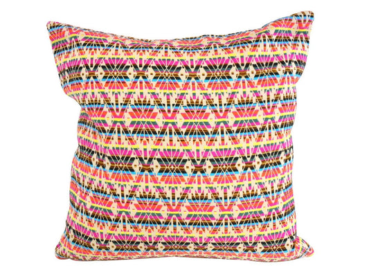 Colourful Cotton Diamond Jacquard Cushion