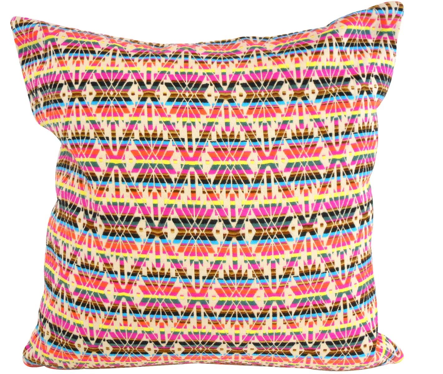 Colourful Cotton Diamond Jacquard Cushion