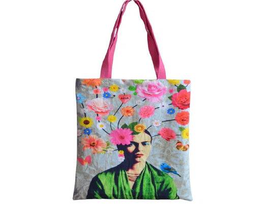Grey Frida and Floral Bag