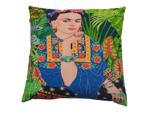 Frida kahlo with bracelet design Cushion