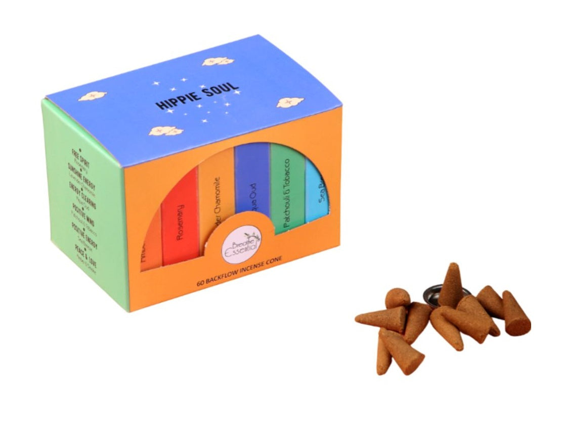 Set of 6 Boxes of Premium Incense Cones - Hippie Soul