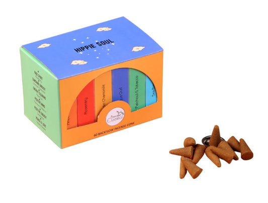 Set of 6 Boxes of Premium Incense Cones - Hippie Soul