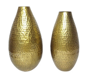 S/2 brass vases 7x25 cm /9x30 cm