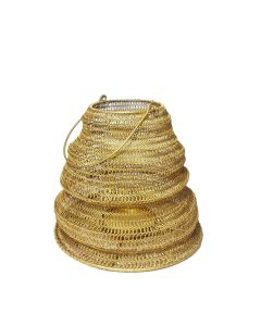 Medium brass wire lantern 26x24 cm